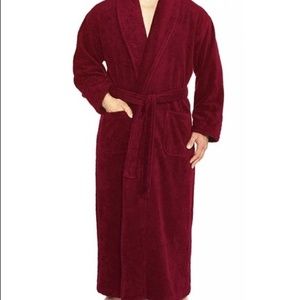 NWOT Turkish Cotton Long Length Bathrobe RED